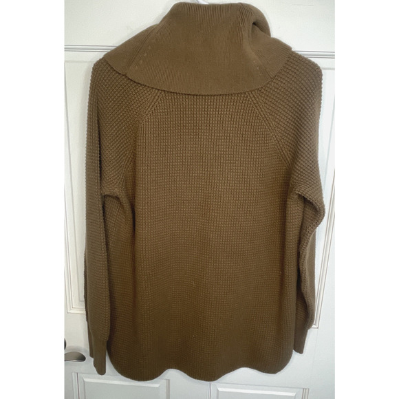 Michael Kors Women's Waffle Knit Cowl Neck Sweater Sz L Long Sleeve Cozy Modern - Picture 6 of 13